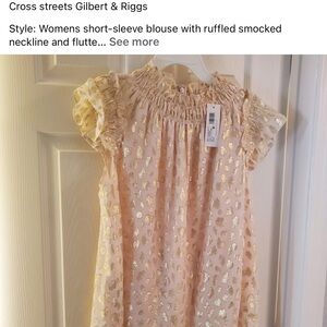 Gold and blush blouse